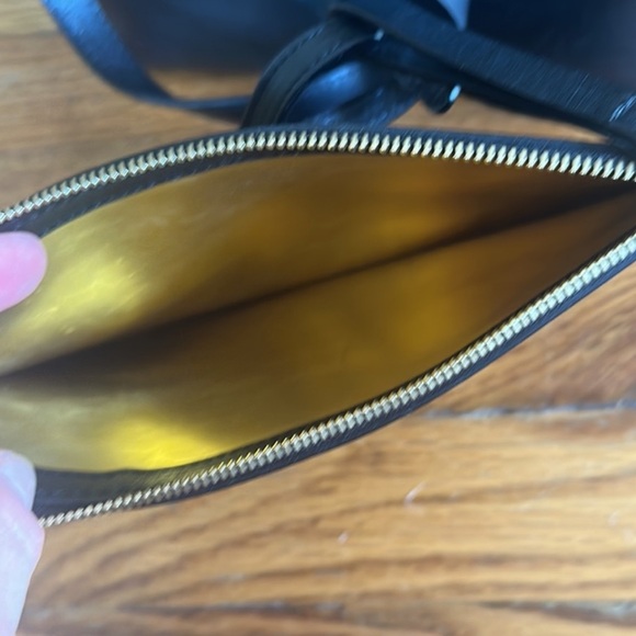 SOLD❤️ MANSUR GAVRIEL Large Leather Bucket Bag Black Gold w/ Wristlet Pouch - Picture 11 of 14